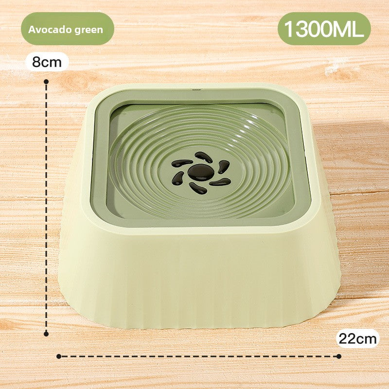 Dog Cat Water Bowl with Non Wet Mouth Floating Basin Buoyancy Neck Protection