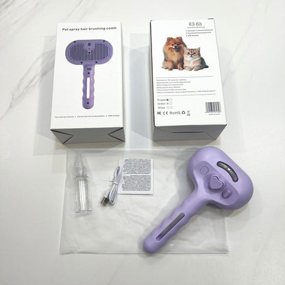 Blue Light Advanced Pet Spray with Non-Flying Hair Needle Grooming Comb
