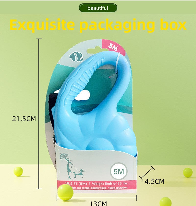 Pumpkin 5M Auto Retractable Explosion Proof Dog Leash for Small Medium Dog Walking