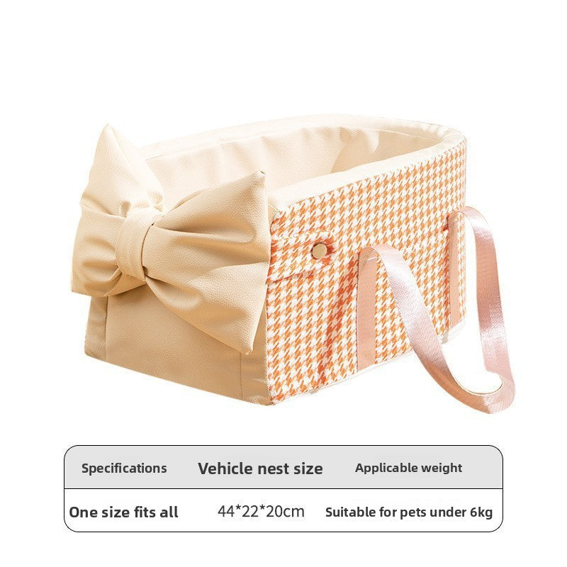 Premium Pet Car Seat Cushion Non-Slip Dog Car Hammock with Side Protection and Seat Belt Loop for Travel Safety