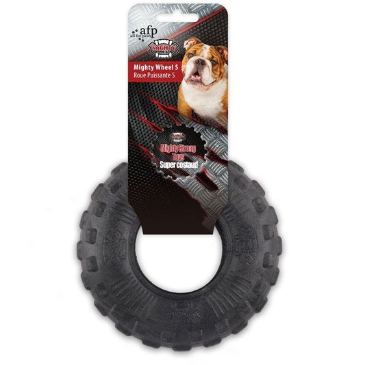 Durable Interactive Dog Chew Tire Toy with Food Hiding Fun