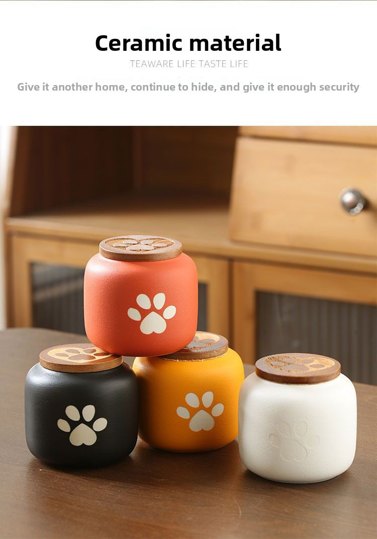 Urne funéraire en céramique gravable pour animaux de compagnie, boîte souvenir scellée et étanche à l'humidité, articles funéraires pour animaux de compagnie 