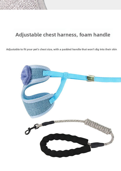 New Bowknot Design Cat Leash Vest-Style Adjustable Walking Harness