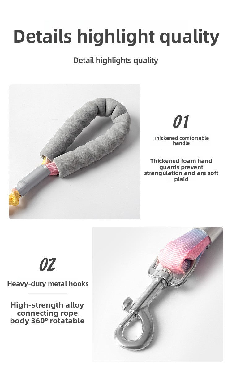 Elastic Rope Dog Leash Explosion Proof Anti Pull Pet Gear