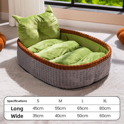 AllSeason Japanese Rattan Cat Bed Internet Famous Summer Mat ExtraLarge Scratch Board