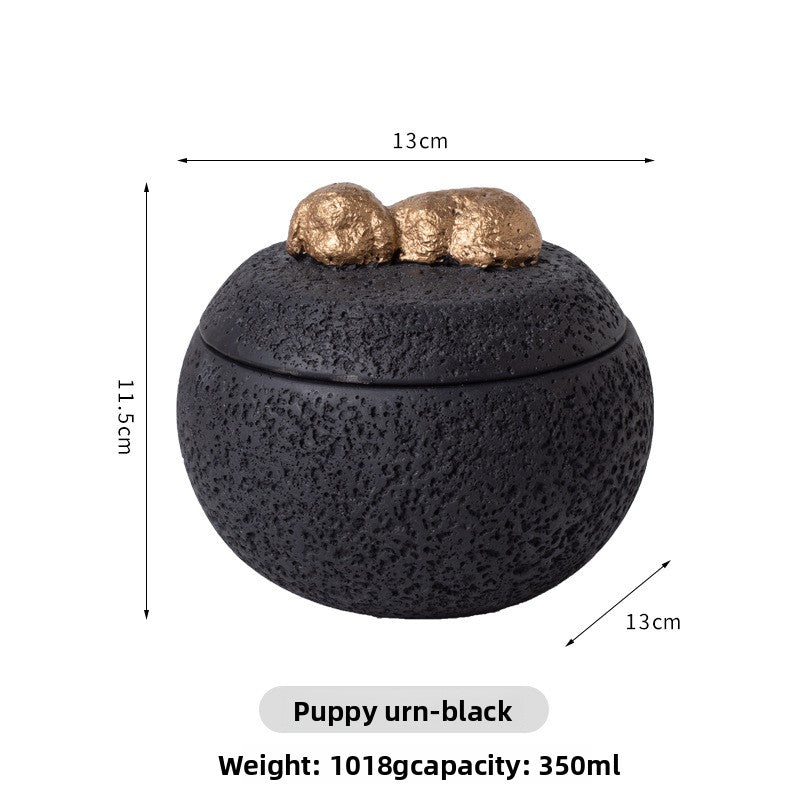 Pet Funeral Urn for Cats Dogs Cremation Memorial Box with Engraving Plate for Ashes Keepsake Aftercare Pet Loss Gift