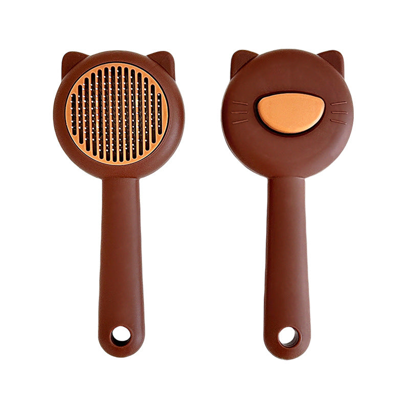 One-Click Hair Removal Comb for Cats Dogs Knot-Free Massage Tool