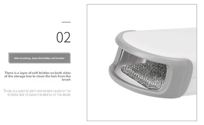 Professional Pet Hair Removal Brush Double Sided Grooming Tool for Dogs Cats Reusable Lint Roller for Clothes Furniture Carpet Deshedding