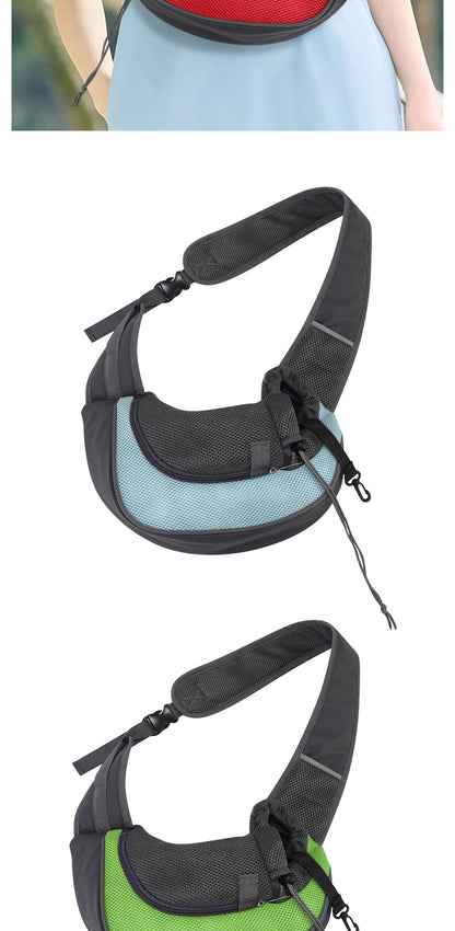 Crossbody Cat Bag Breathable Mesh Pet Shoulder Portable Outings
