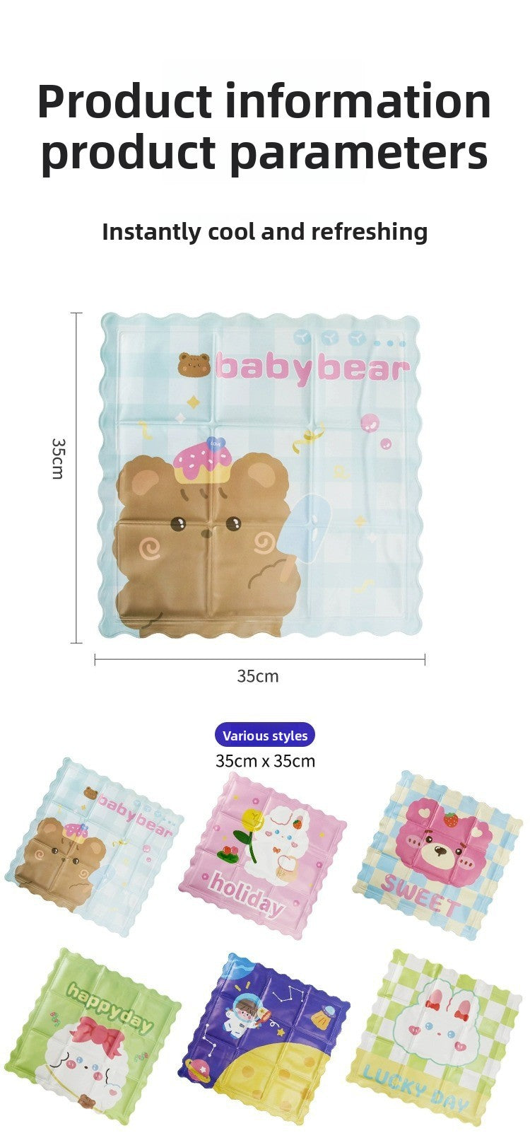 Pet Summer Heat Relief Ice Pillow No Water Needed Physical Cooling Artifact Pad