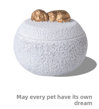Pet Funeral Urn for Cats Dogs Cremation Memorial Box with Engraving Plate for Ashes Keepsake Aftercare Pet Loss Gift