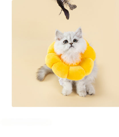 Sunflower Elizabethan Collar Pet Collar Cat Elizabethan Collar Dog Collar Neutering Anti-Lick Collar