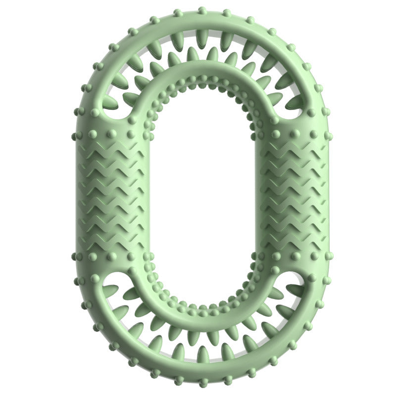 TPR Teething Chew Toy for Dogs and Cats Interactive Dental Cleaning O-Ring Soothing Puppy Kitten Pet Supplies