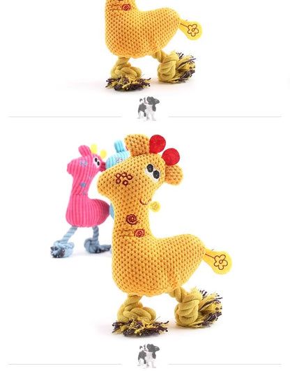 Durable Sound Dog Toy for Boredom Relief Small Puppy Plush Teething Bichon Pet