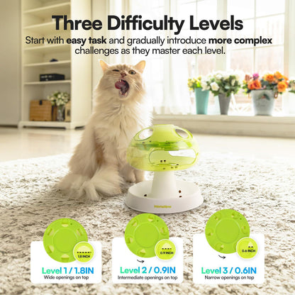 Pet Interactive Slow Feeder Mushroom Cat Food Leakage Educational Toy