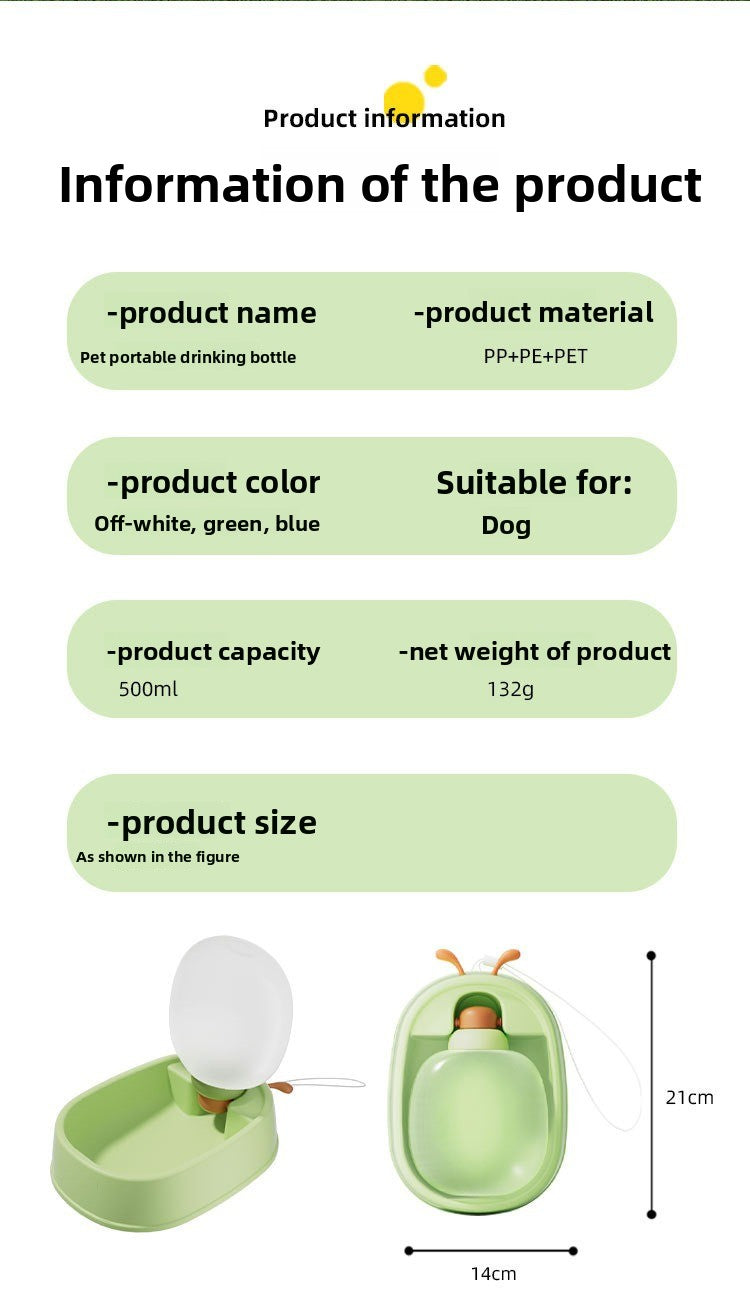 Portable Pet Water Cup Little Bug Outdoor Large Capacity Dog Bottle