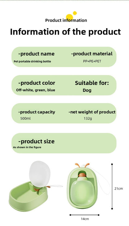 Portable Pet Water Cup Little Bug Outdoor Large Capacity Dog Bottle