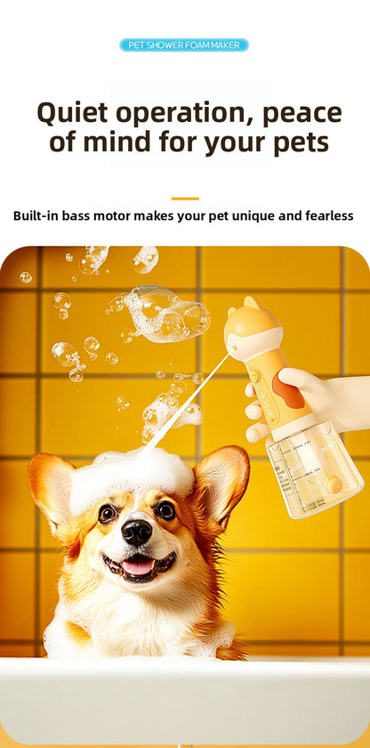 Smart Pet Bubble Machine with Cute Deer Look for Dog Cat Shower