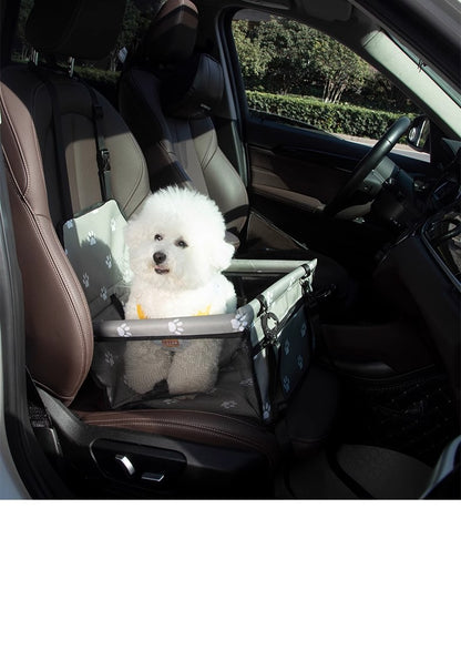 Premium Pet Car Seat Cushion Non-Slip Dog Car Hammock with Side Protection and Seat Belt Loop for Travel Safety