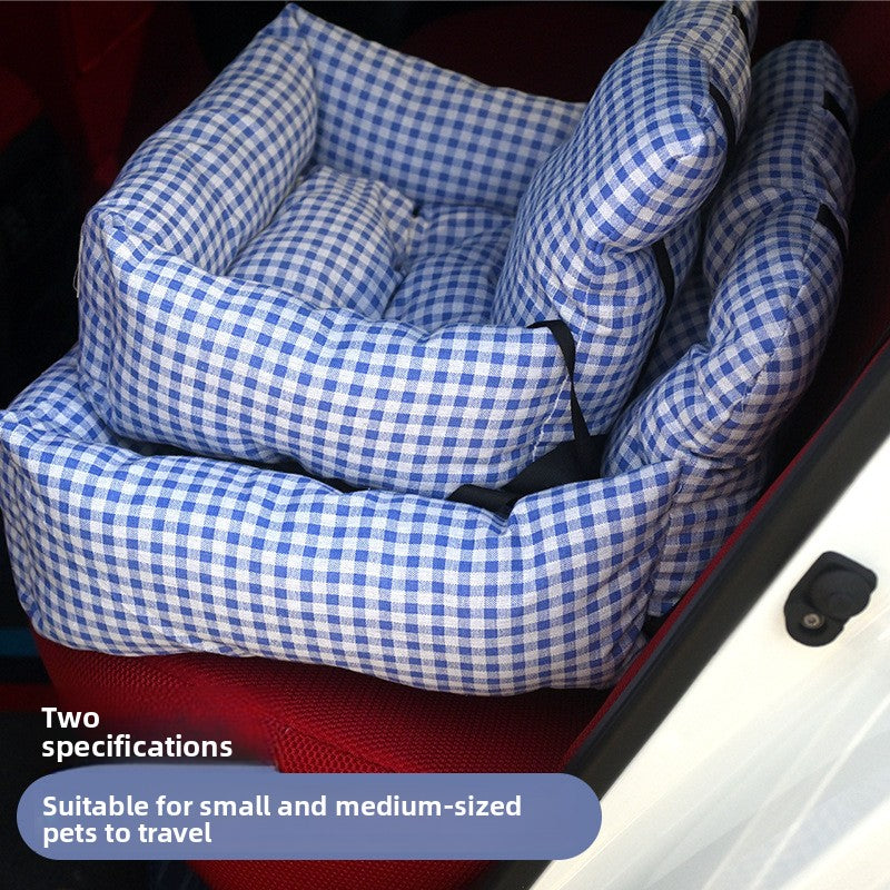 Heavy Duty Waterproof Dog Car Seat Cover Non Slip Pet Bed Mat with Safety Belt for Cars Trucks and SUVs Washable Travel Cushion for Dogs and Cats