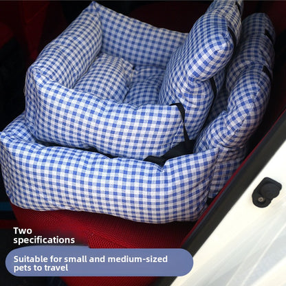 Heavy Duty Waterproof Dog Car Seat Cover Non Slip Pet Bed Mat with Safety Belt for Cars Trucks and SUVs Washable Travel Cushion for Dogs and Cats