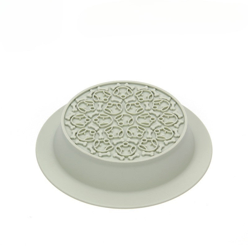 Pet Bowl Double Bowl Food Grade Silicone Cat and Dog Bowl Slow Food Bowl Slow Food Bowl Small Stainless Steel Dog Bowl Pet Supplies