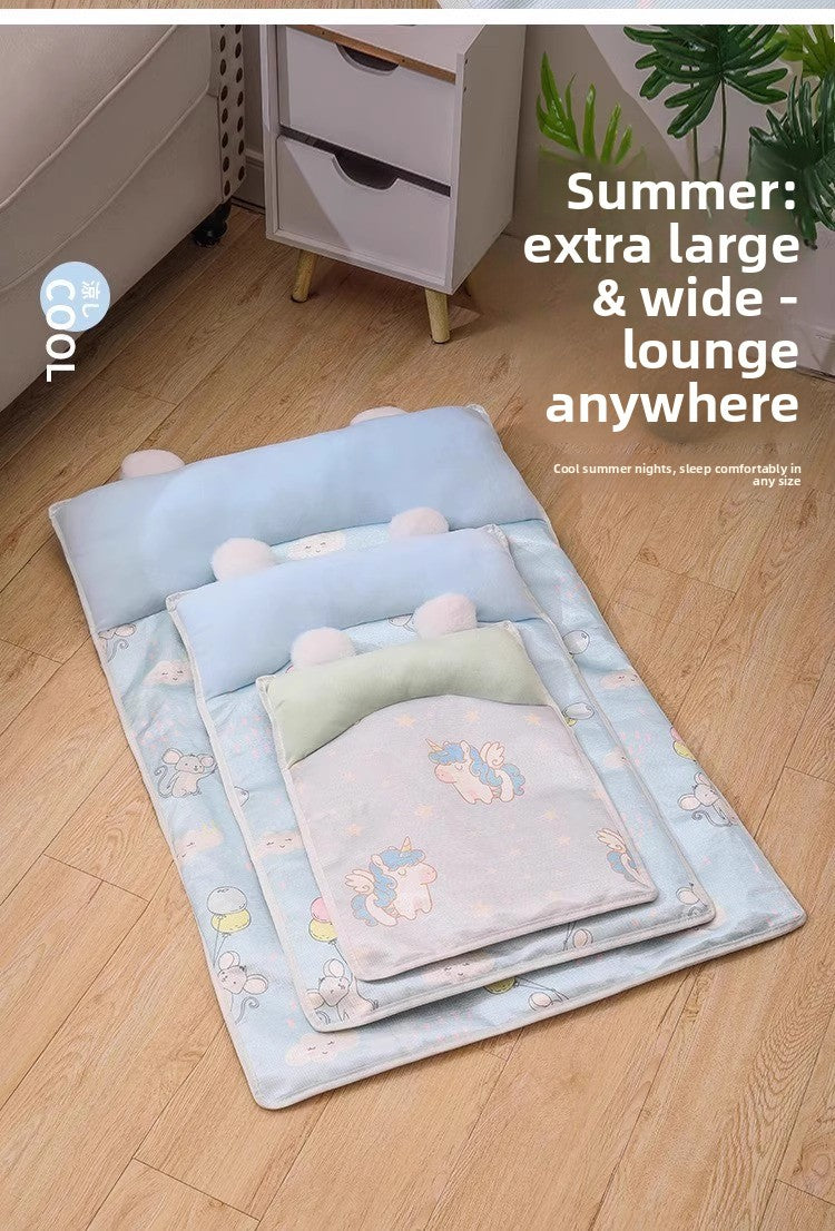 Dog Cat Summer Ice Silk Cooling Mat Pet Bed All Seasons for Small Medium Pets