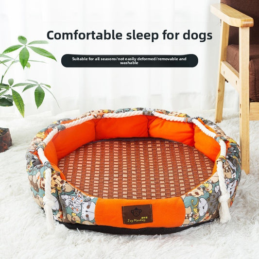 Universal Detachable Washable Pet Bed for Dogs Cats Large Medium Small Summer Cooling Mat