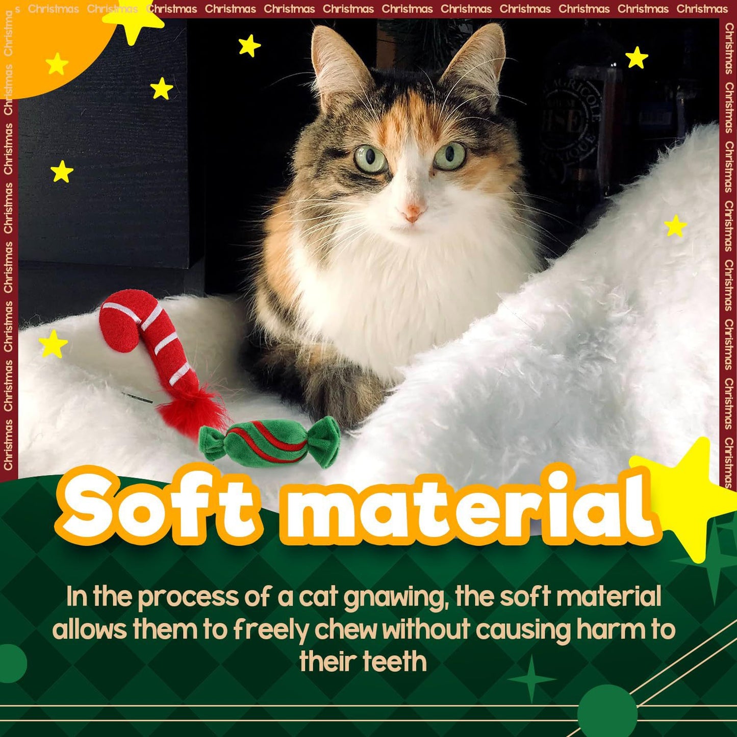 Multiple Christmas Pet Toys Pinecone Treat Dispenser Dog Chew Toy Teaser Wand Pet Bed Set