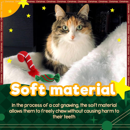 Multiple Christmas Pet Toys Pinecone Treat Dispenser Dog Chew Toy Teaser Wand Pet Bed Set