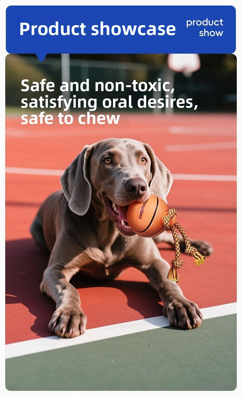 Smart Electric Dog Teaser Toy Rotating Basketball Interactive Durable Chew Fun Plaything