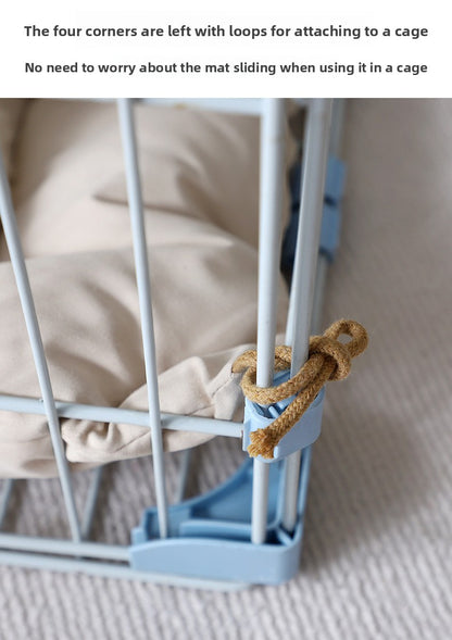 Cozy Ins Style Pet Bed Warm Thickened Marzis Cage Cushion for Dogs Cats Autumn Winter Soft Plush Comfortable Mat Korean Design