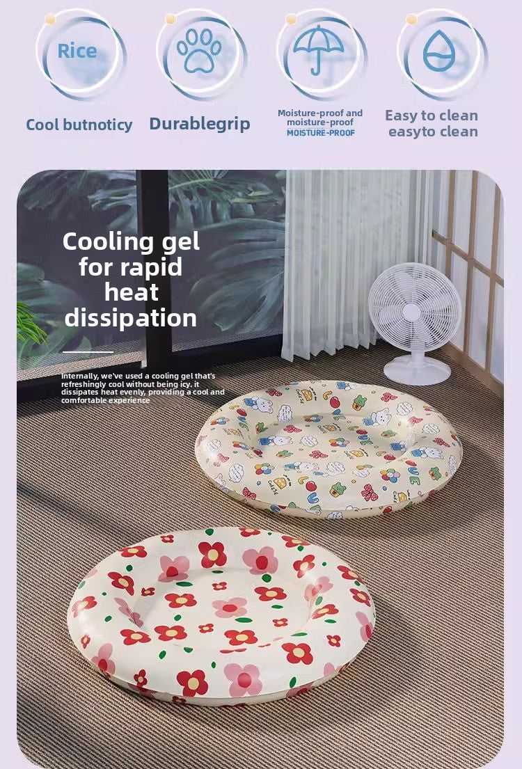 Summer Pet Cooling Mat Water Filled Ice Nest Bed for Large Cats Dogs
