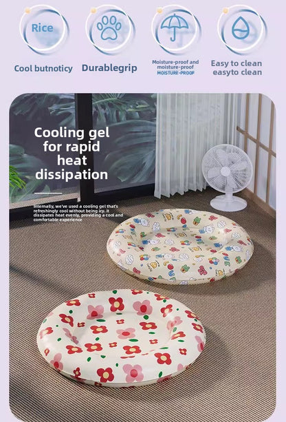 Summer Pet Cooling Mat Water Filled Ice Nest Bed for Large Cats Dogs
