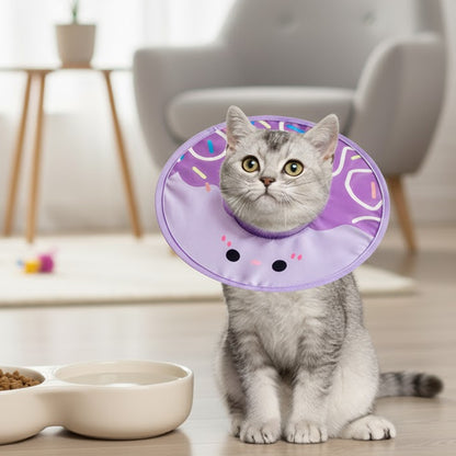 Deepened Neck Adjustable Waterproof Elizabethan Collar Anti Bite for Cats Dogs