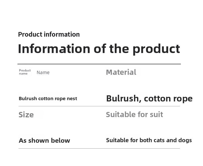 Summer Rattan Cat Villa AllSeason Breathable Comfy ScratchProof Dog House