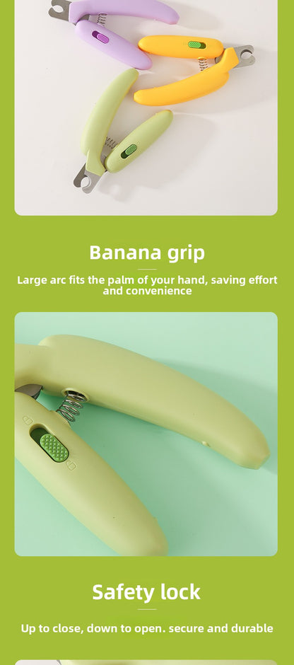 Banana Style Magic Nail Clipper for Cats Dogs Rabbits Anti Bleeding