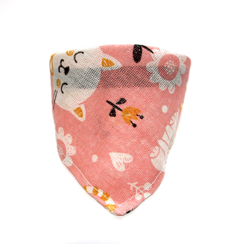 Pet Triangle Scarf Dog Scarf Cat Collar Christmas Small Dog Bib Japanese Style Cute Sweet Style