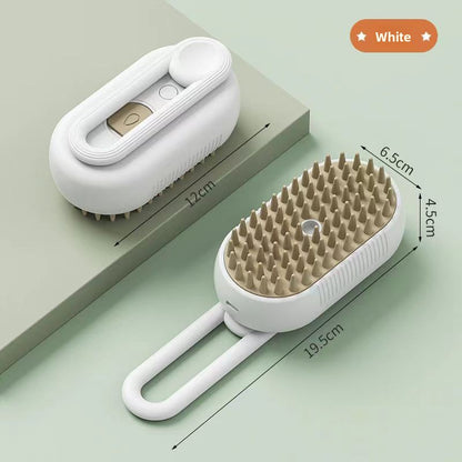 Professional Pet Grooming Spray Massage Comb for Cats and Dogs Bath Free Cleaning Tool with Steam Function to Remove Loose Hair and Undercoat