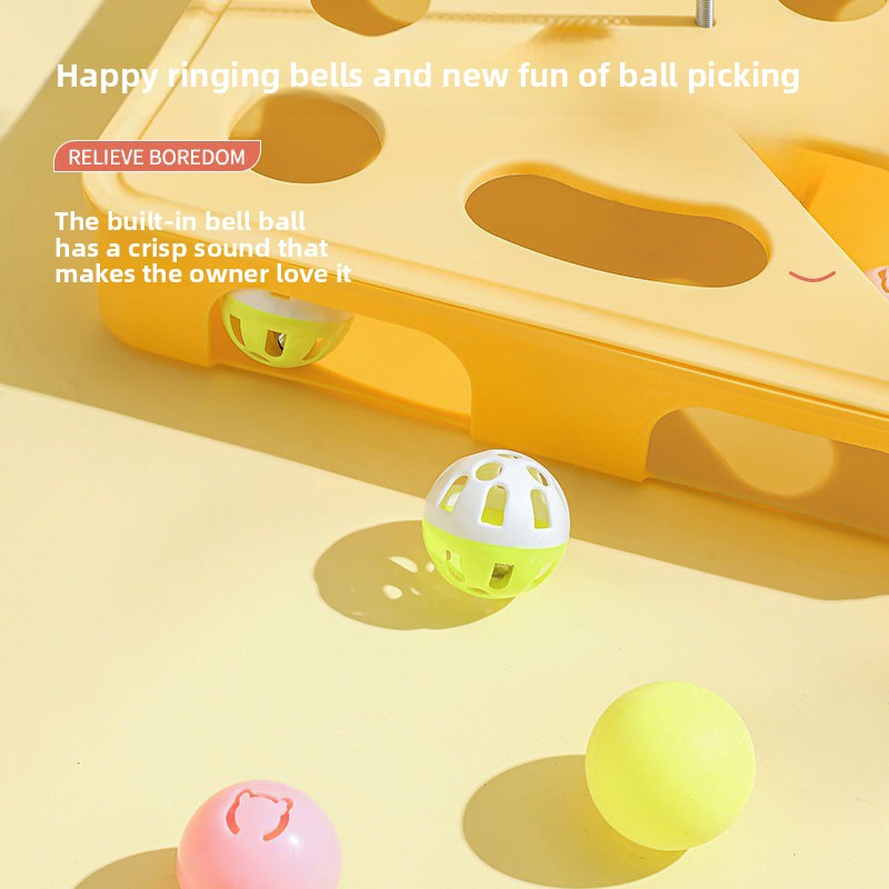 Cat Teaser Wand Toy Self-Entertainment Boredom Relief Energy Consuming Fun Kitten Educational Game Box Bell Maze Box