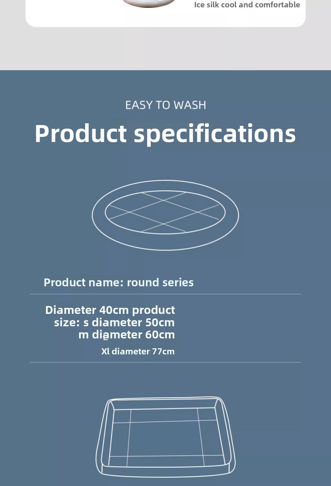 Pet Bed for Cats Dogs AllSeason Mat Summer Cool Sleeping Gear Small Medium Sizes