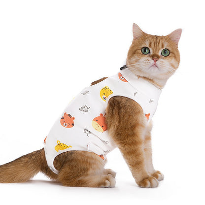 Post Surgery Cat Recovery Suit for Female Cats Anti Lick Cone Alternative Soft Breathable Pet Surgical Suit Spay Neuter Recovery