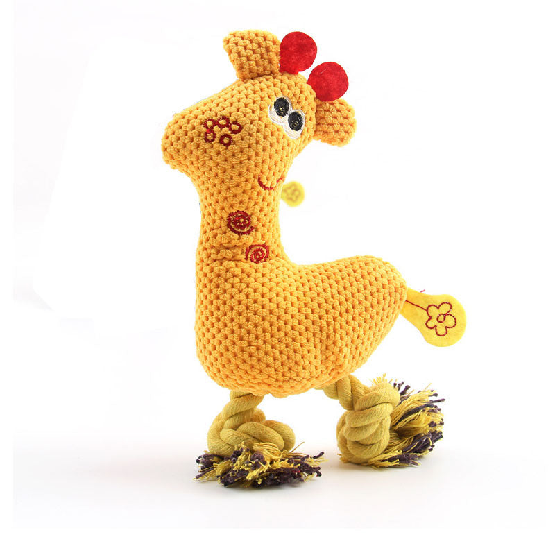 Durable Sound Dog Toy for Boredom Relief Small Puppy Plush Teething Bichon Pet