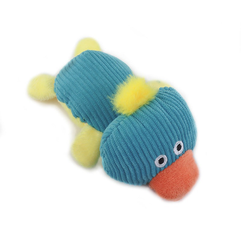 Dog Sound Resistant Bite Grind Teeth Pet Toy Plush Cow Duck Shapes Special Discount