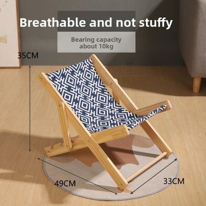 Jianma Solid Wood Adjustable Cat Sofa Chair Scratch-Resistant Cat Bed Lounger Pet Furniture