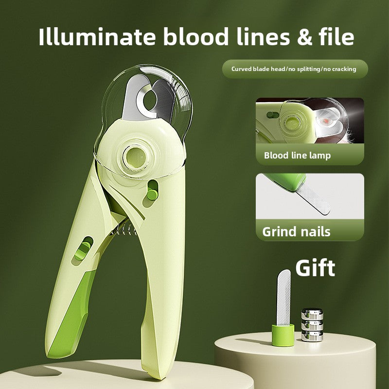 Beginner Friendly Cat Dog Nail Clipper with Light and Bloodline Indicator