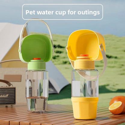 Leakproof Portable Dog Water Bottle Outdoor Travel Water Dispenser with Collapsible Bowl for Dogs On The Go Walking Hiking Camping and Travel