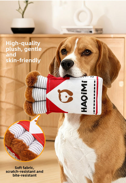Dog Plush Sound Toy Imitation Cigarette Self-Entertainment Durable Chew Pet Supplies