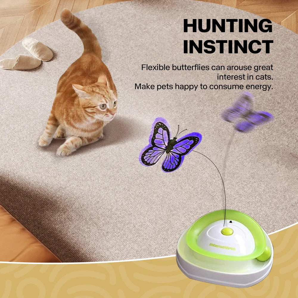 Self-Entertaining Electric Cat Toy 360-Degree Automatic Butterfly Ball Fun