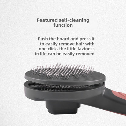 Auto-Clean Dog Comb Pet Accessory One Button Hair Remover Multi-Purpose Cat Hair Brush